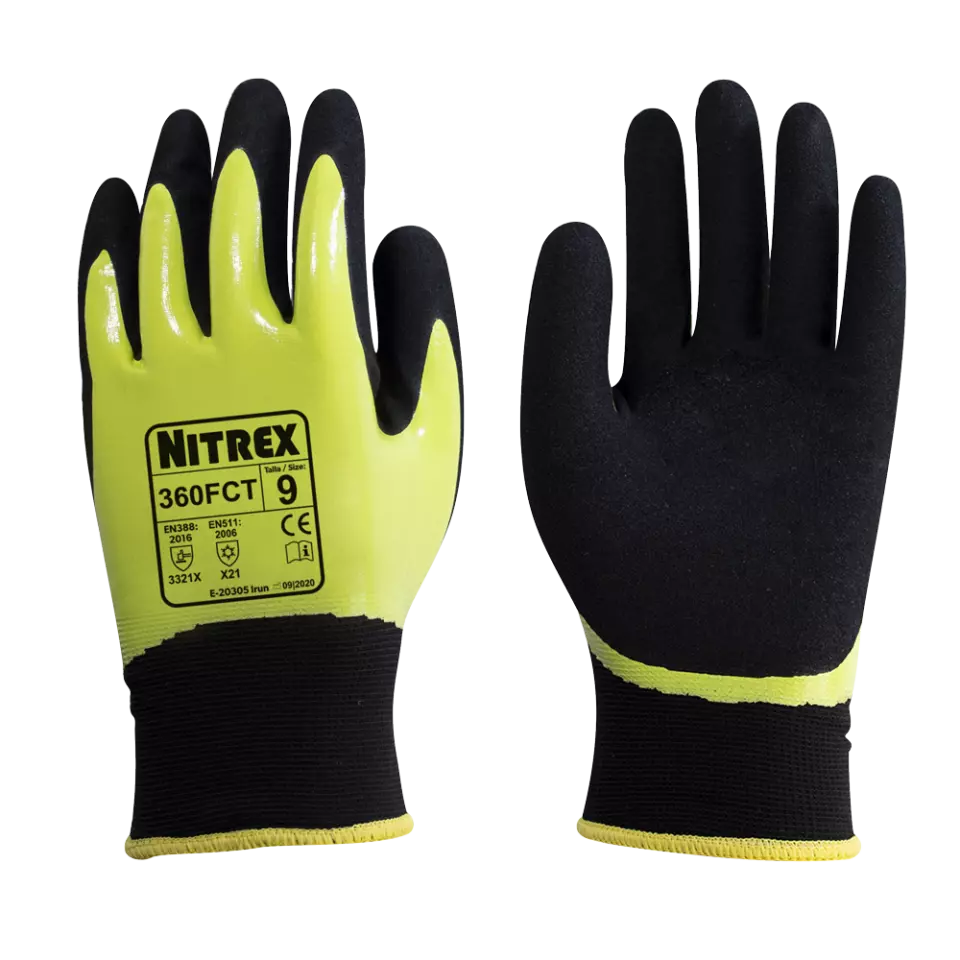 Nitrex 360FCT, Black acrylic lined double dipped nitrile glove, image 1, gallery thumbnail