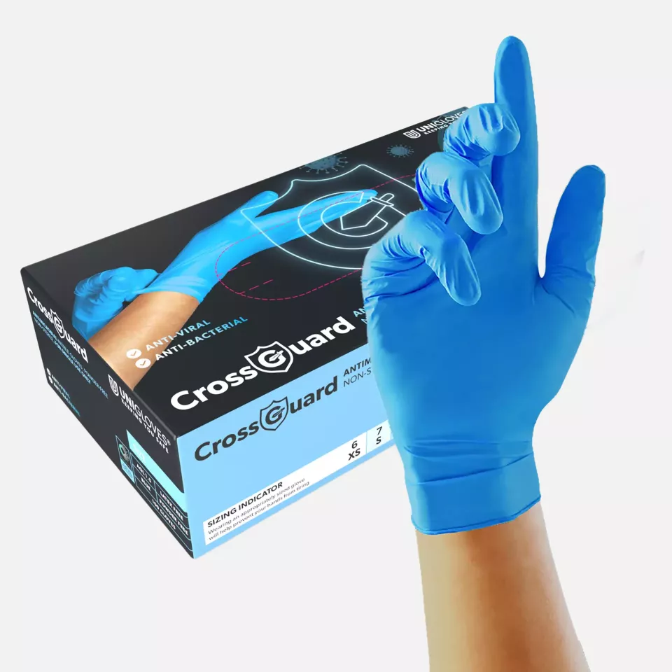Unigloves GM010, Cross Guard Antimikrobieller Nitrilhandschuh, image 1, gallery thumbnail