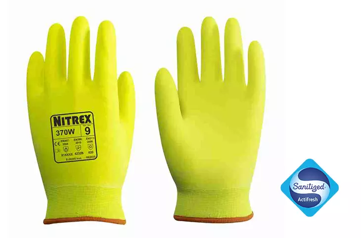 Nitrex 370W, 15gg hi-vis acrylic thermal nitrile glove, image 1, gallery thumbnail