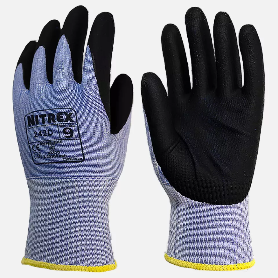 Nitrex 242D, 13gg blue cut resistant foam nitrile and PU coated glove, image 1, gallery thumbnail