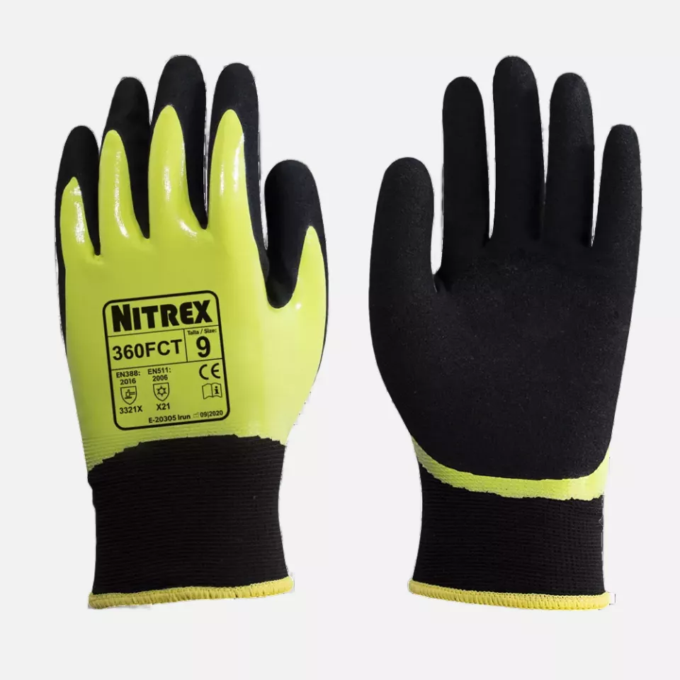 Nitrex 360FCT, Black acrylic lined double dipped nitrile glove, image 1, gallery thumbnail