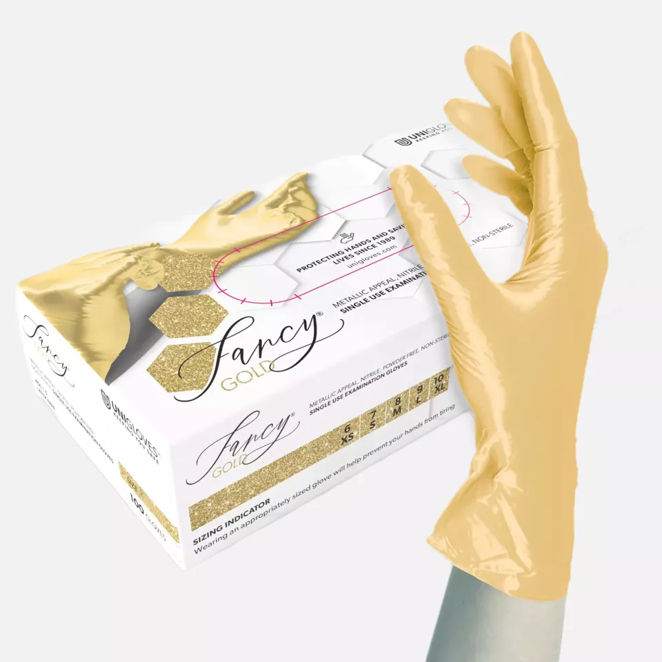 Unigloves 751, Fancy Gold Chemikalienschutz, Nitril-Untersuchungshandschuhe, image 1, gallery thumbnail
