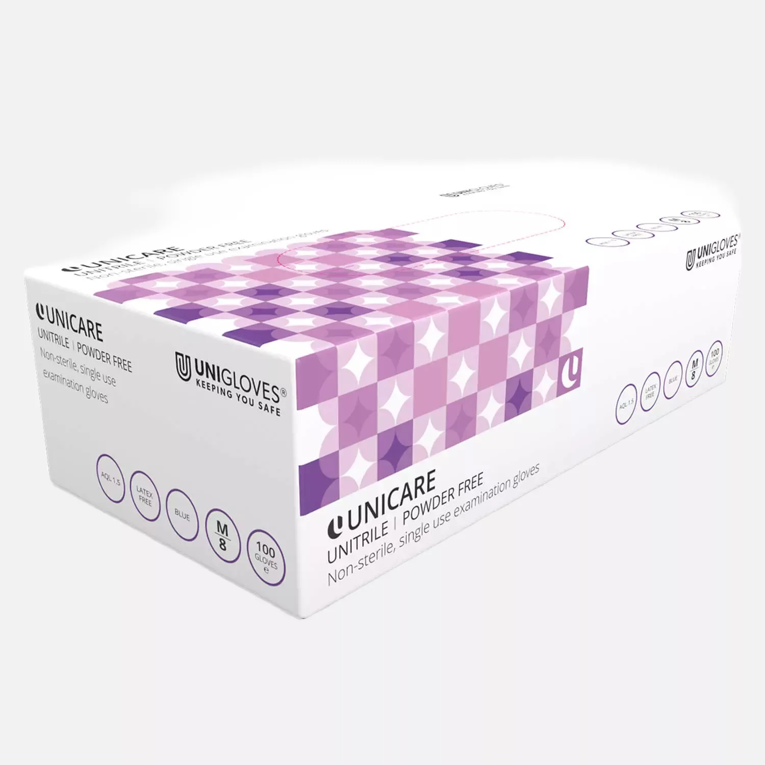 Unigloves GS005, Unicare Nitrile/vinyl hybrid gloves, image 1