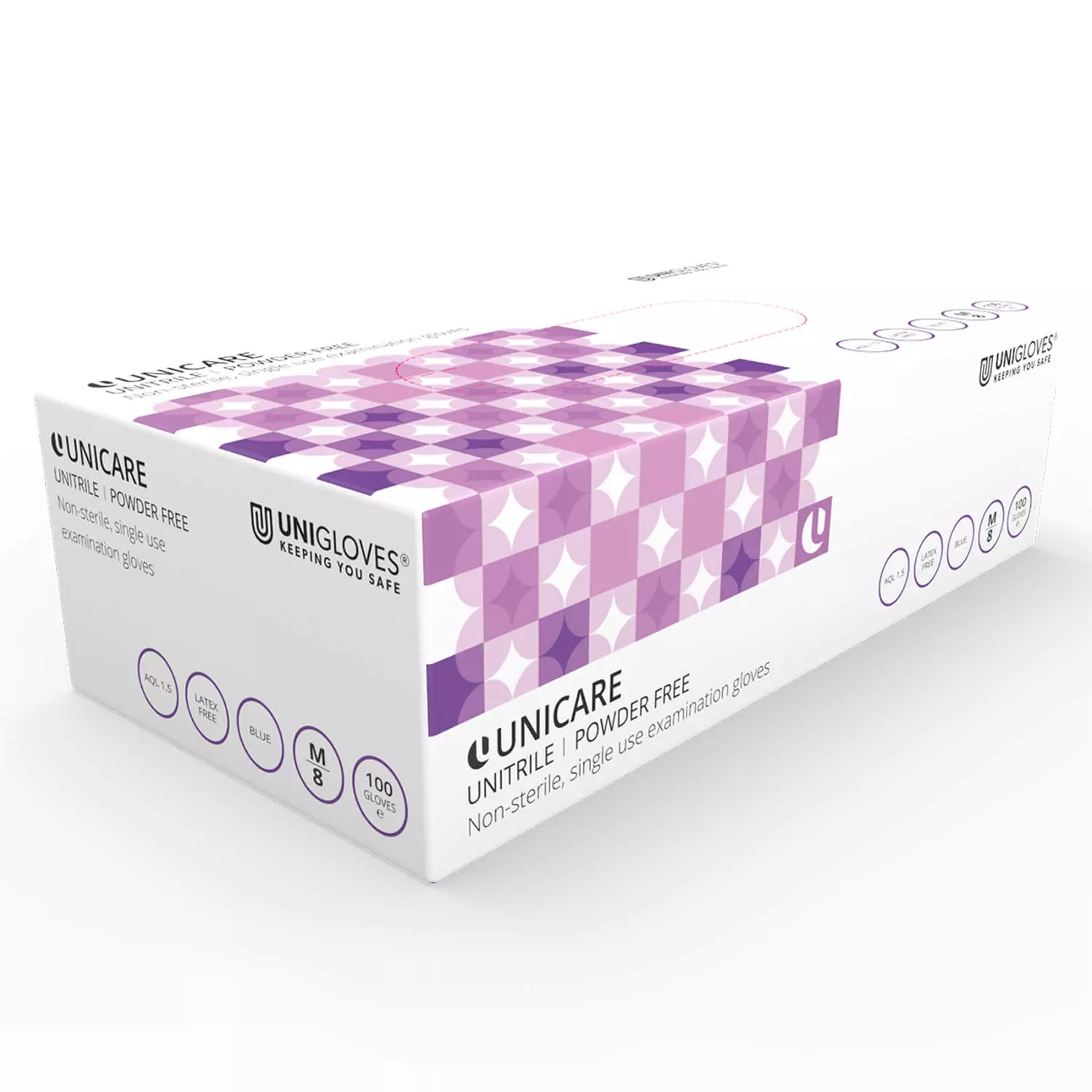 Unigloves GS005, Unicare Nitrile/vinyl hybrid gloves, image 1