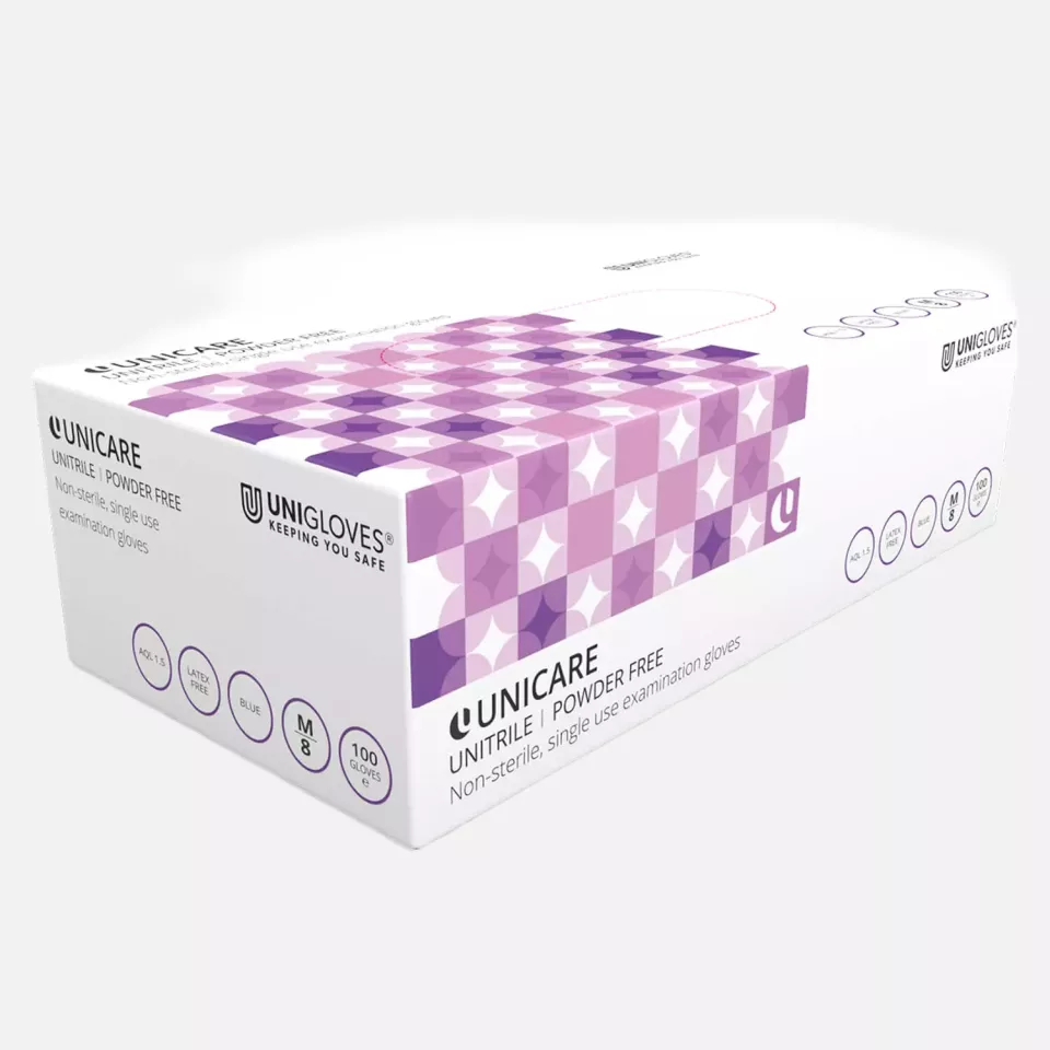 Unigloves GS005, Unicare Nitrile/vinyl hybrid gloves, image 1, gallery thumbnail