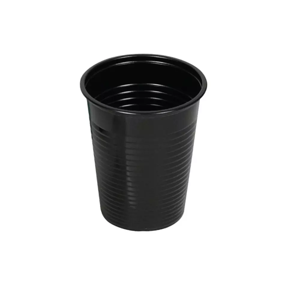 Unigloves BCT001, Black Plastic Cups, image 1, gallery thumbnail