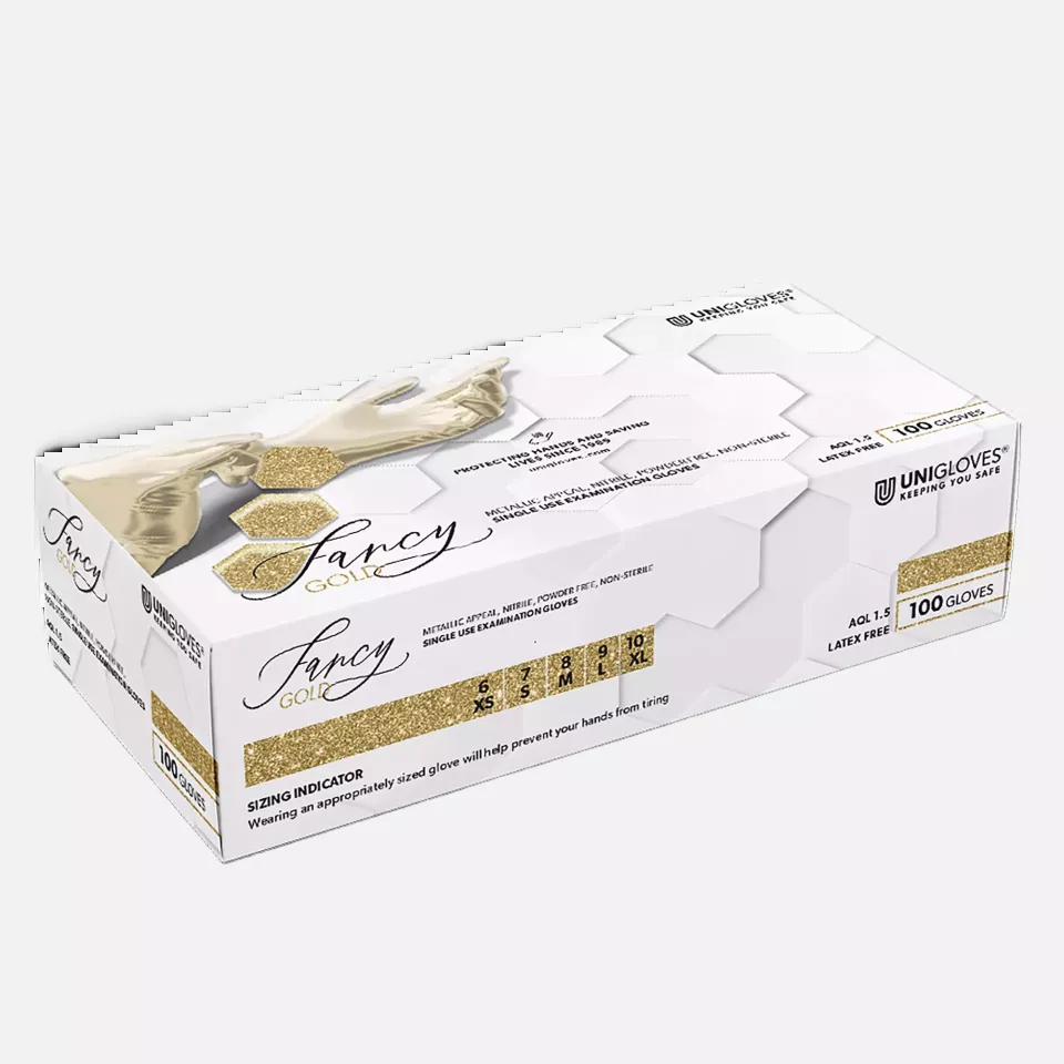 Unigloves 751, Fancy Gold Chemikalienschutz, Nitril-Untersuchungshandschuhe, image 2, gallery thumbnail