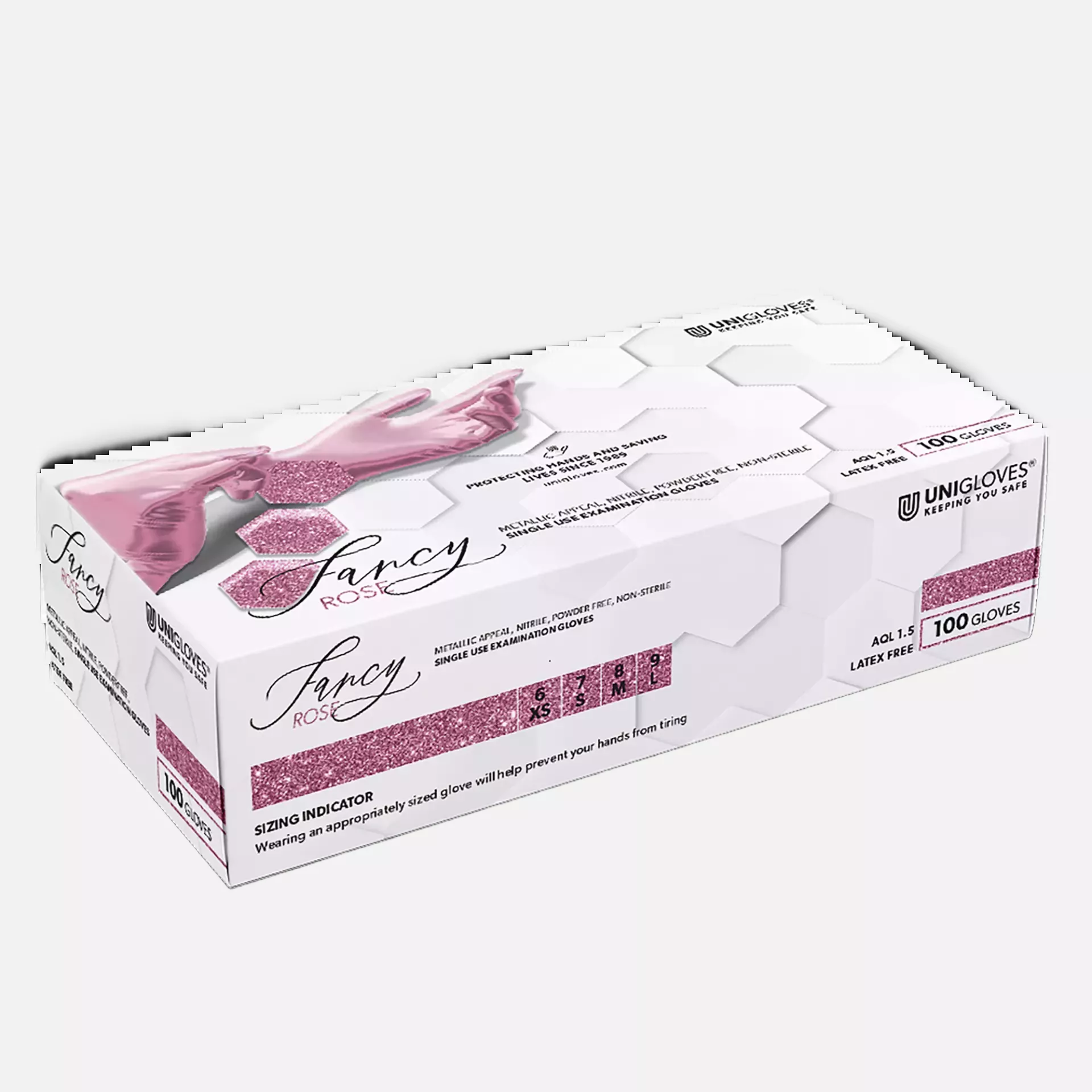 Unigloves 750, Fancy Rose Chemikalienschutz, Nitril-Untersuchungshandschuhe, image 2