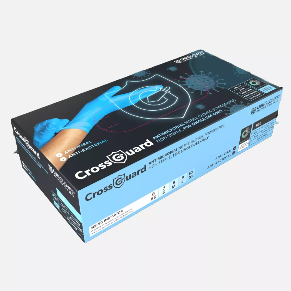 Unigloves GM010, Cross Guard Antimikrobieller Nitrilhandschuh, image 2, gallery thumbnail