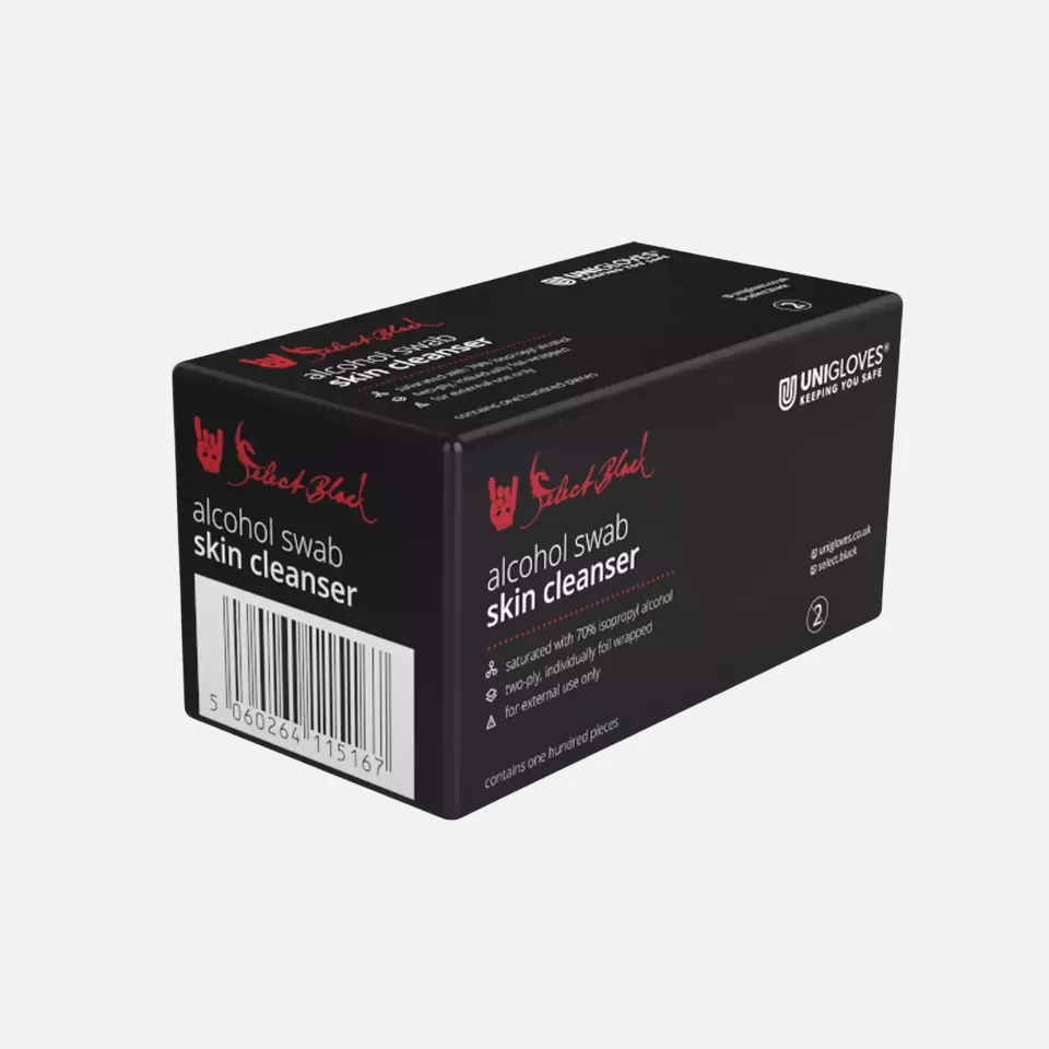 Unigloves ST001, Black Alkoholtupfer, image 1, gallery thumbnail