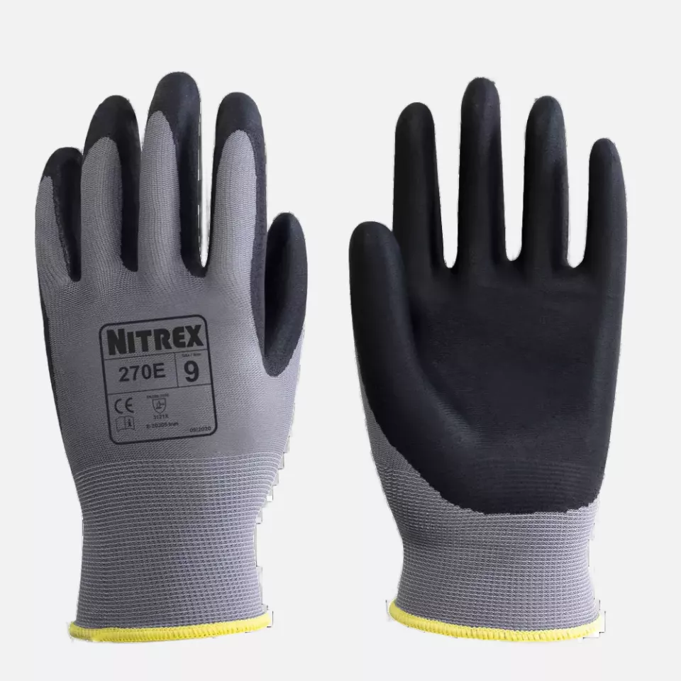 Nitrex 270E, 15gg grey polyester foam nitrile coated glove, image 1, gallery thumbnail