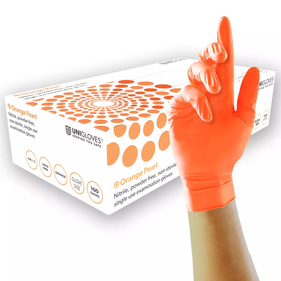 Unigloves GP013, Pearl Orange Nitrilhandschuhe, image 1, gallery thumbnail