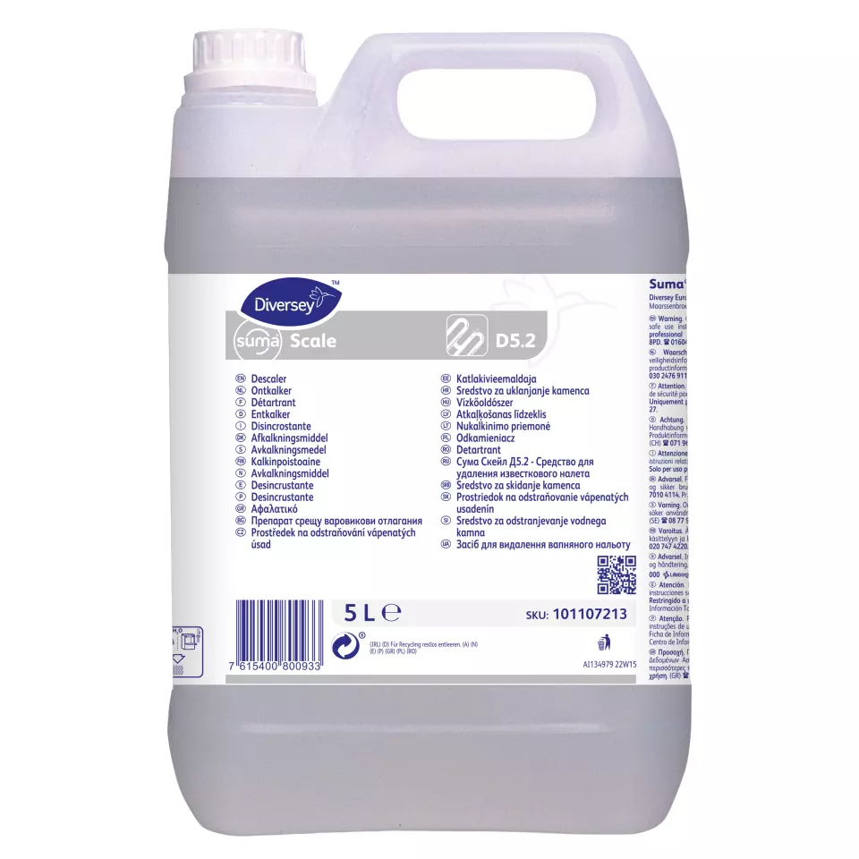 Suma 101107213, Scale D5.2 Acidic Cleaner and Descaler for Kitchen Appliances and Dishwashers 5L, image 1, gallery thumbnail