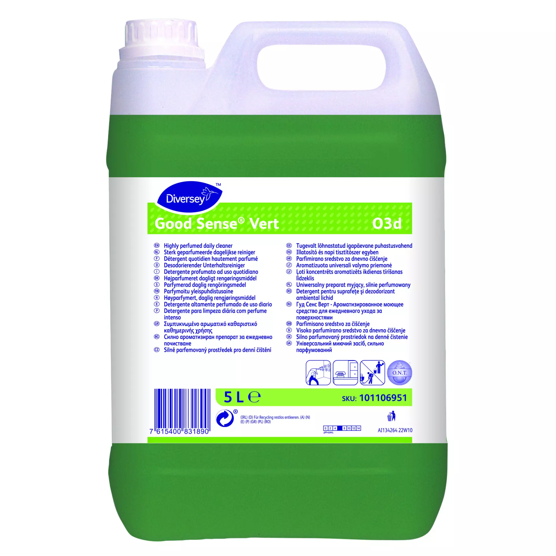 Diversey 101106951, Good Sense Vert Multi-Purpose Cleaner 5L, image 1