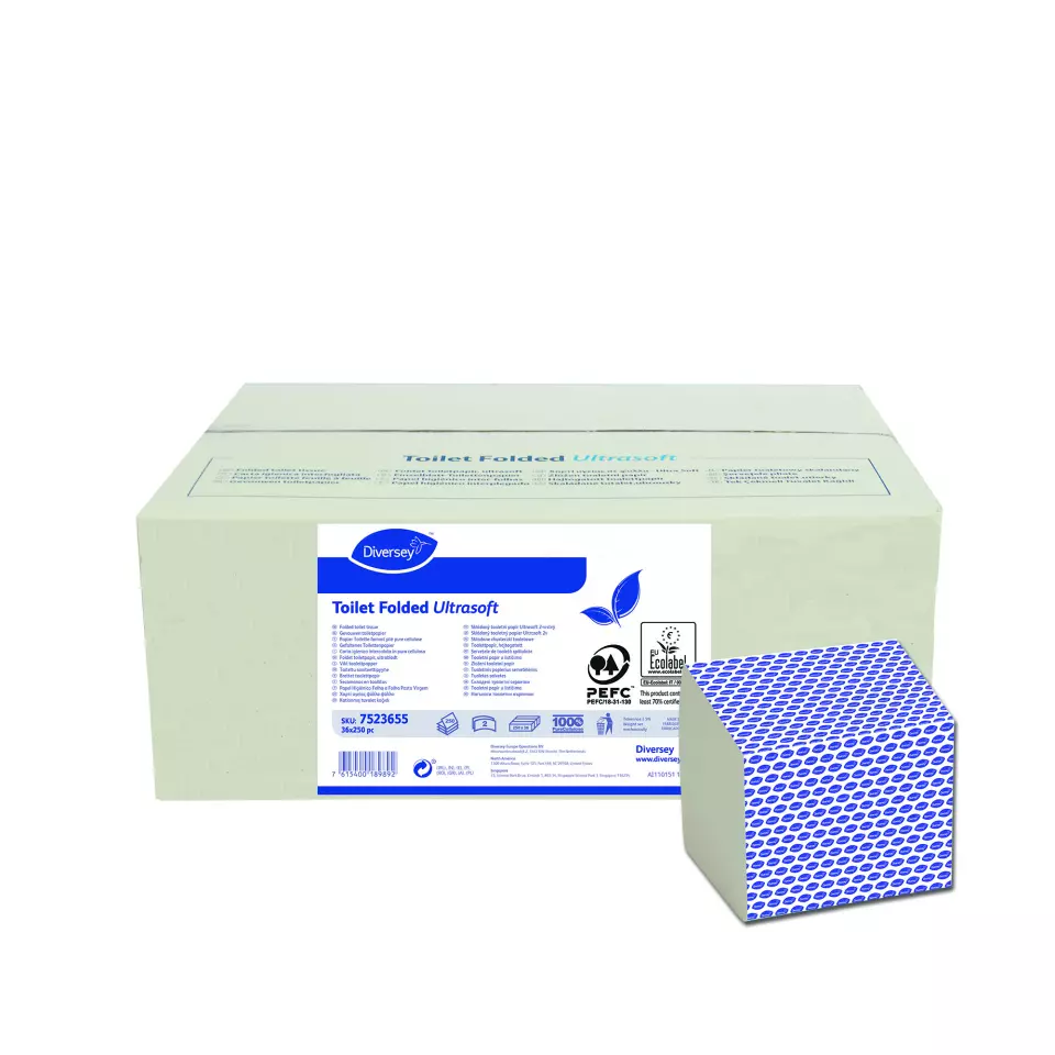 Diversey 7523655, Folded Toilet Paper Ultrasoft, image 1, gallery thumbnail