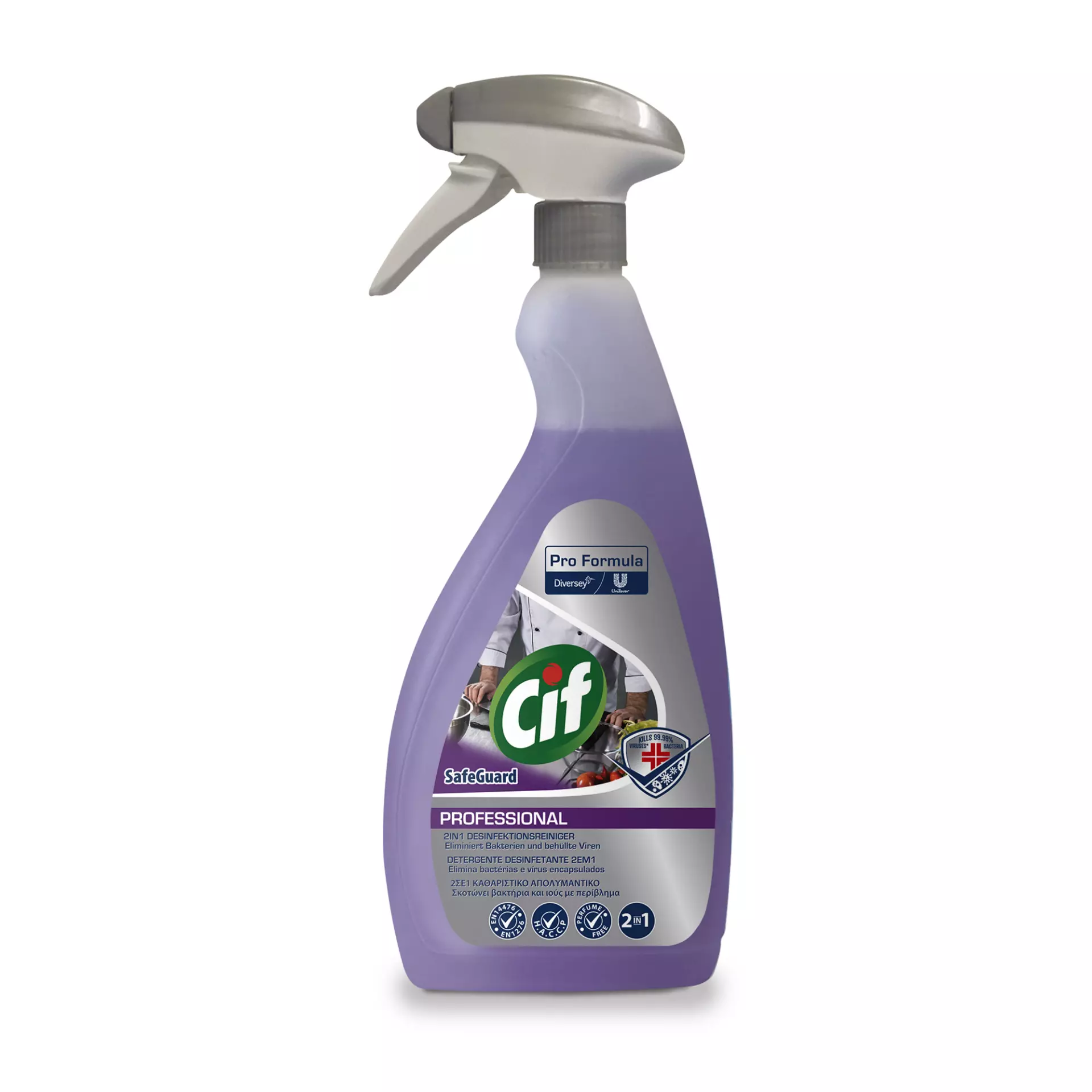 CIF 101107796, Professional Safeguard 2in1 Disinfectant Cleaner 0.75L, image 1
