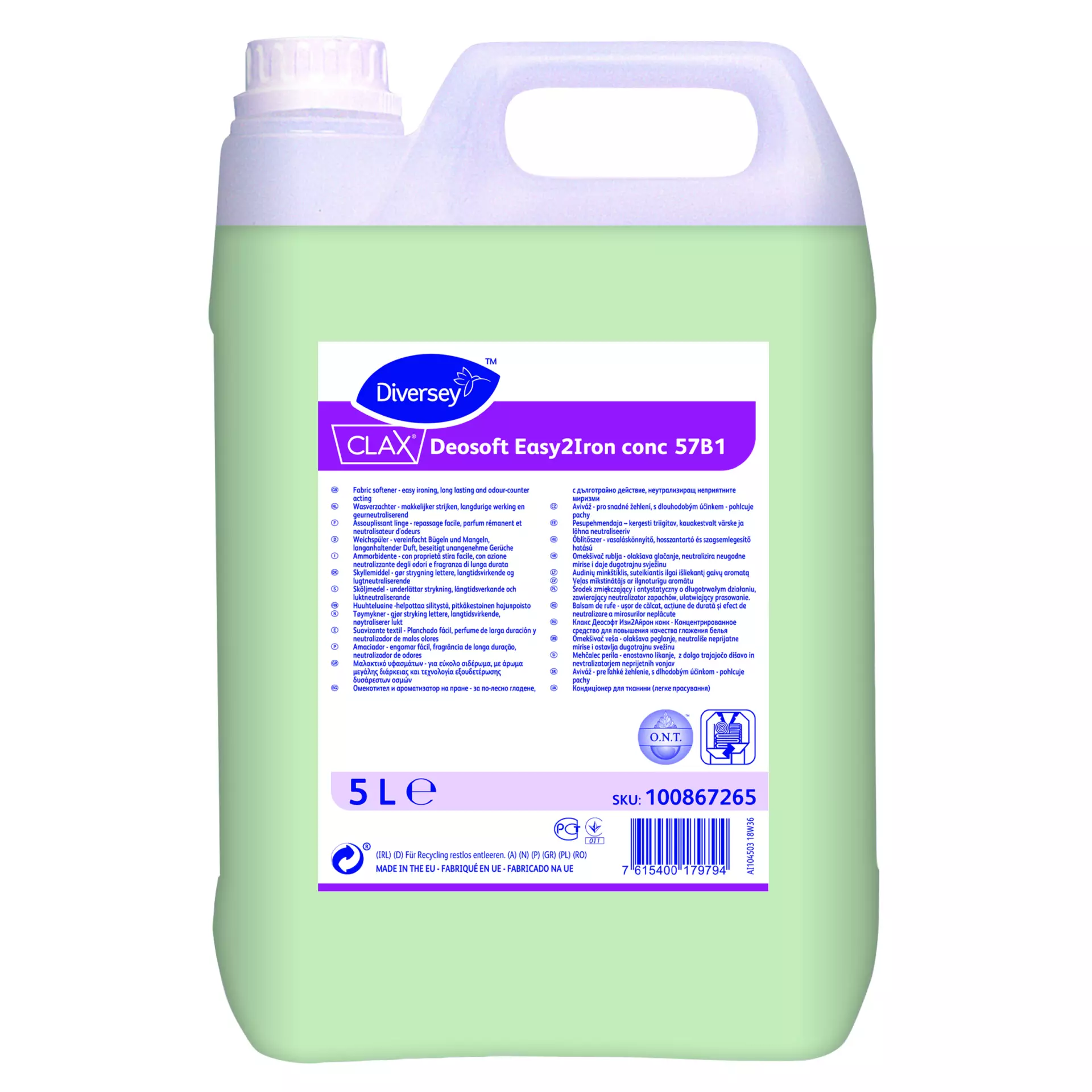 Clax 100867265, Deosoft Easy2Iron conc Fabric Softener 5L, image 1