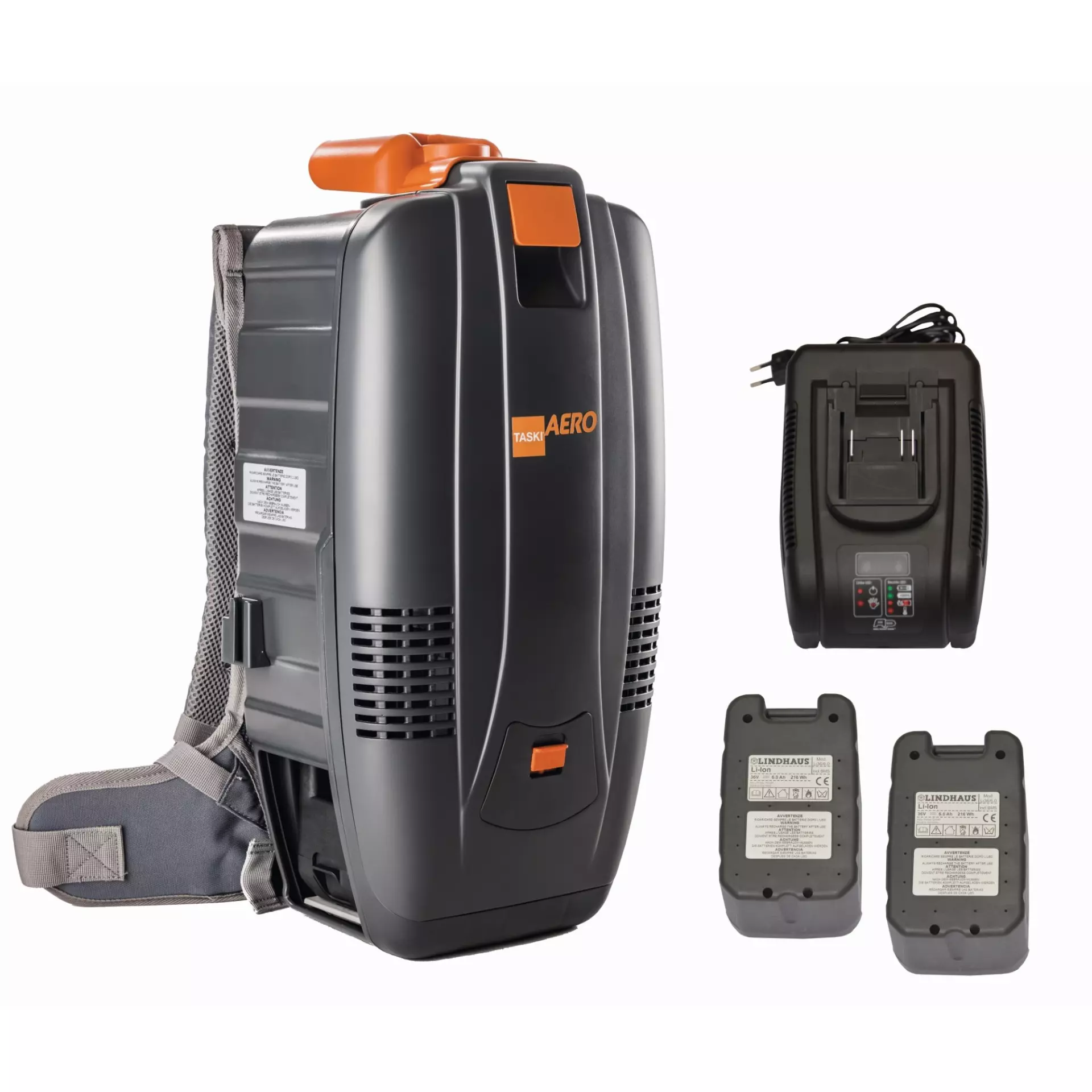 TASKI 7524503, AERO BP Lithium Starter Set Ultra-Lightweight Backpack Vacuum with Lithium-Ion Technology, image 1