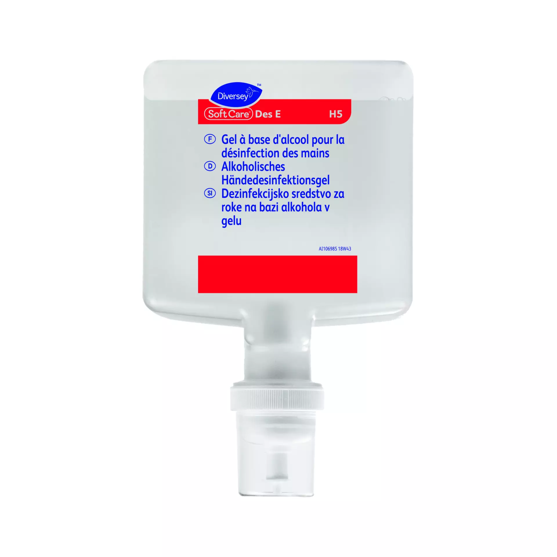 Soft Care 100939047, Des E H5 Alkoholisches Händedesinfektionsgel auf Ethanolbasis 1.3L, image 1