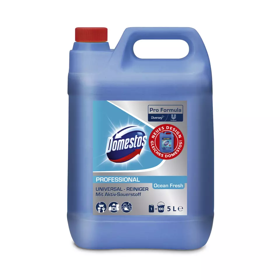 DOMESTOS 7517729, Professional Ocean Fresh Multi-Purpose Cleaner with Active Oxygen 5L, image 1, gallery thumbnail