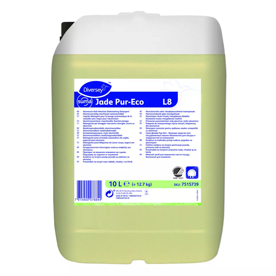 Suma 7515739, Jade Pur-Eco L8 Machine Dishwasher Detergent for All Water Hardness Levels Aluminum-Safe 10L, image 1, gallery thumbnail