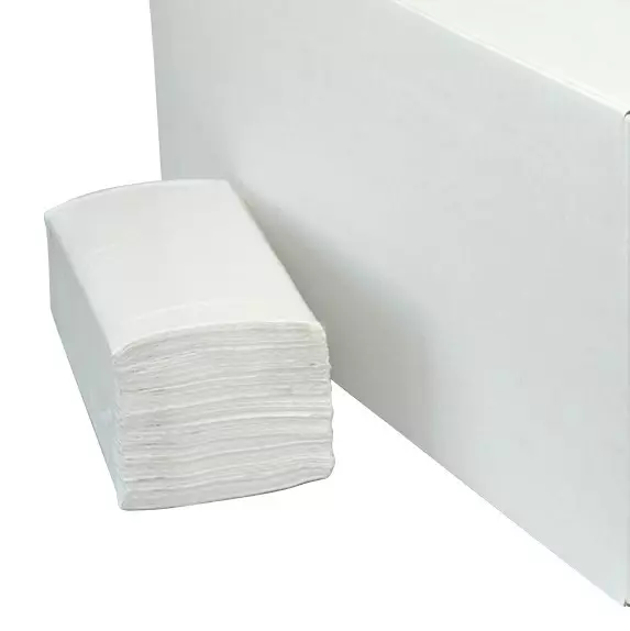 Diversey D7524796, V-Fold Paper Towels Single-Ply White, image 1, gallery thumbnail