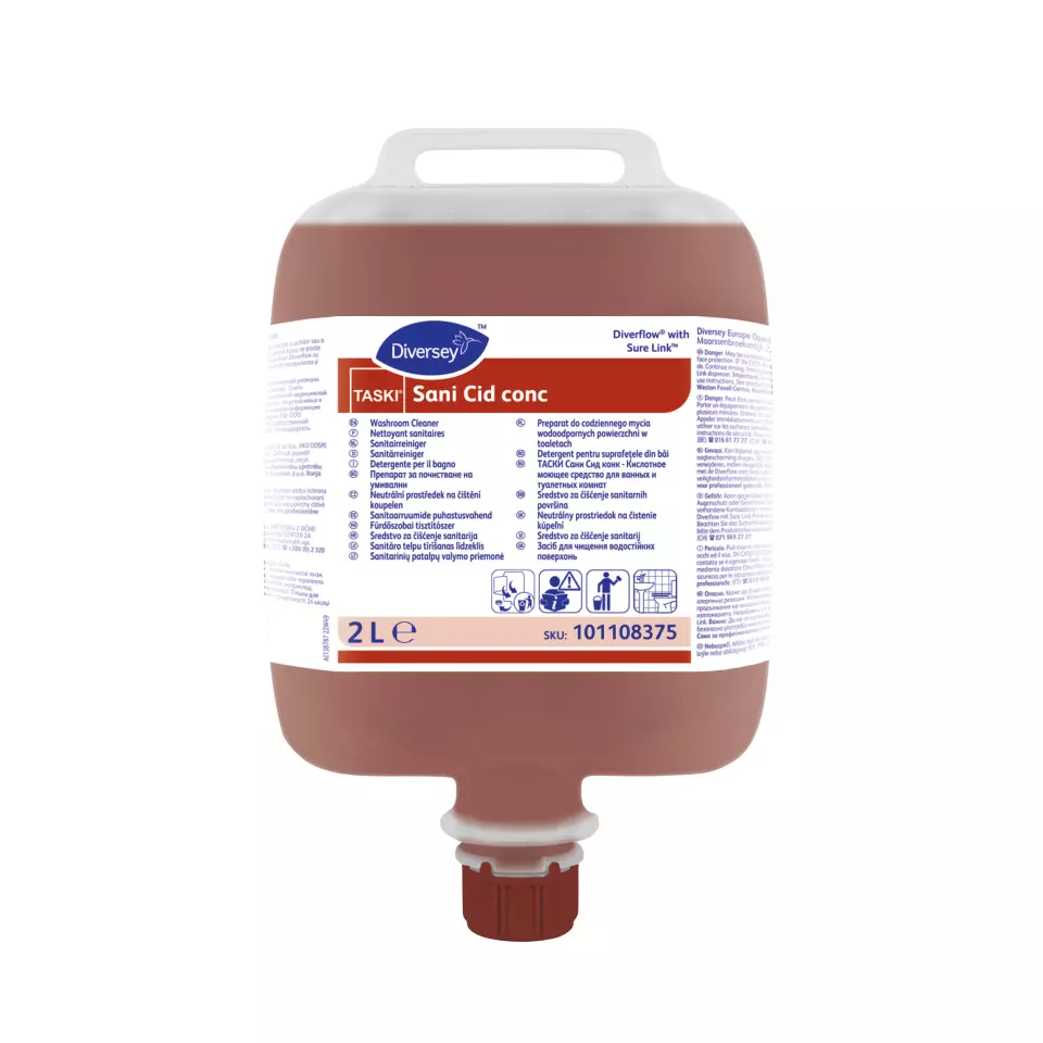 TASKI 101108375, Sani Cid conc DvF Sanitary Cleaner 2L, image 1, gallery thumbnail