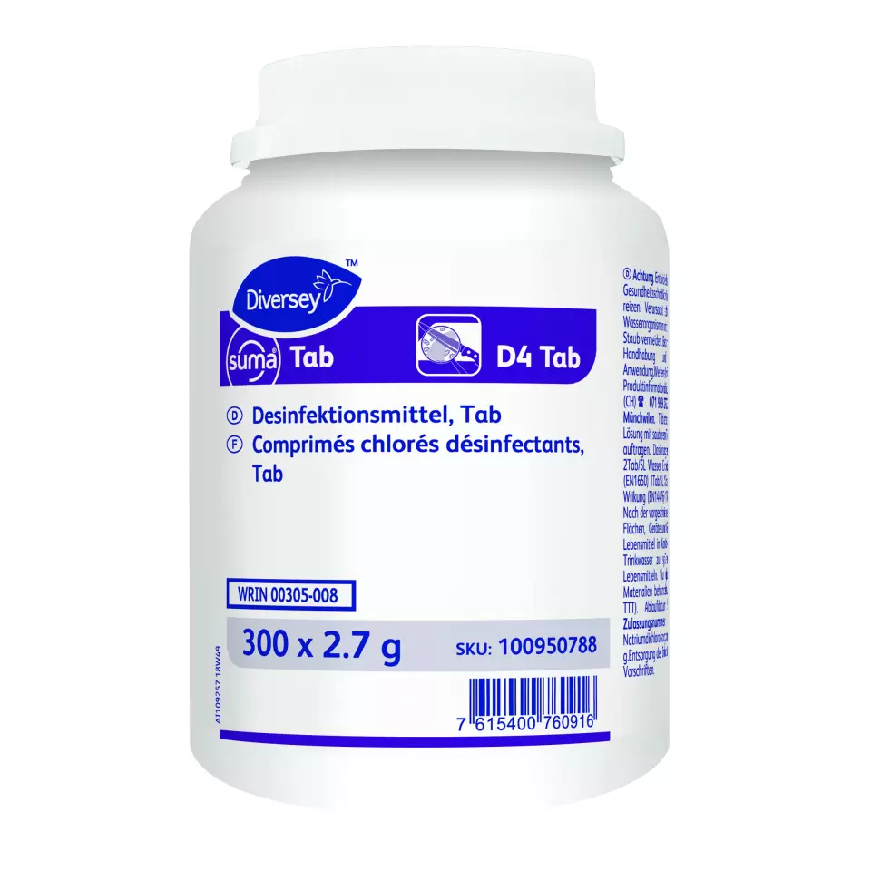 Suma 100950788, Tab D4 Chlorine-Based Disinfectant Tablets, image 1, gallery thumbnail