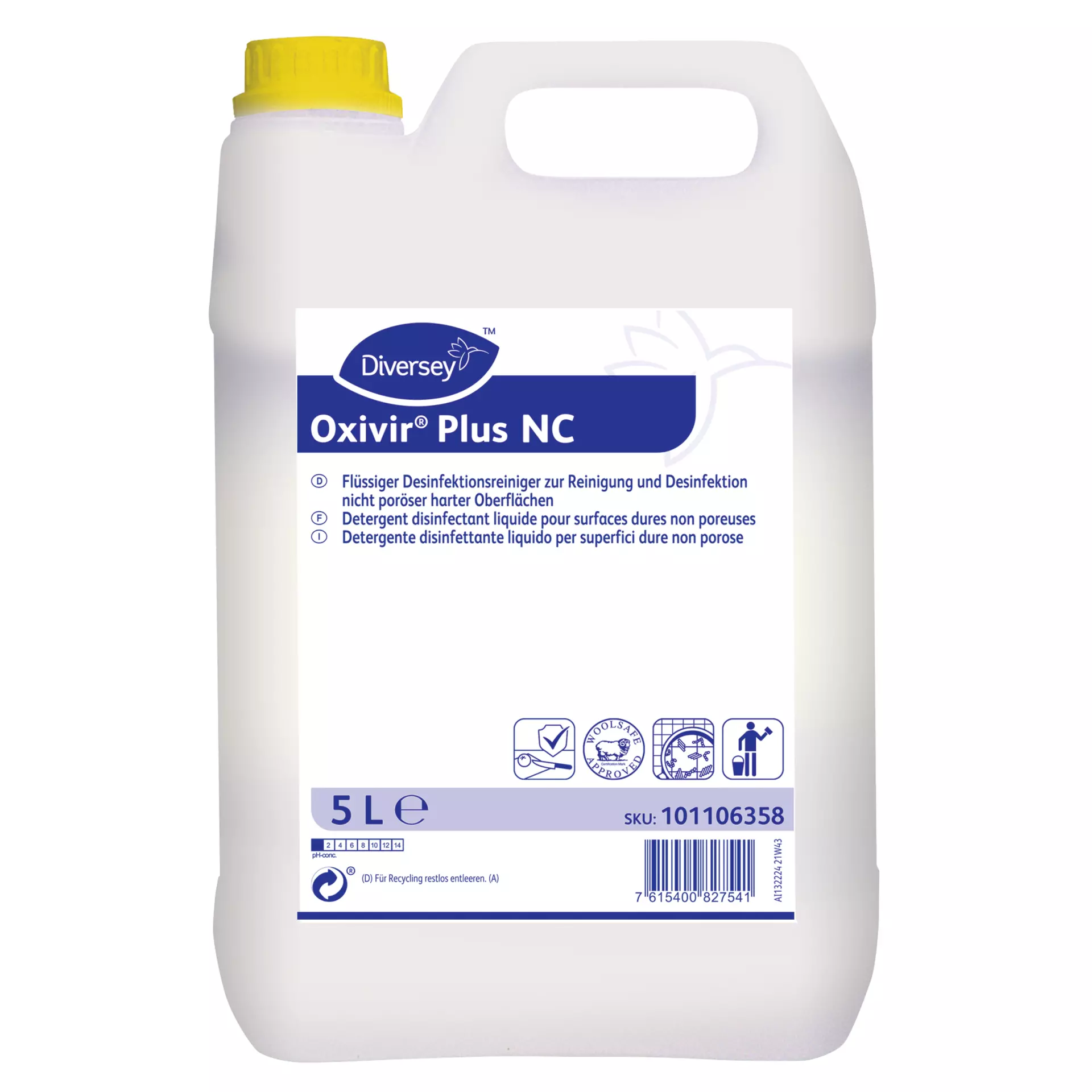 Oxivir 101106358, Plus NC Disinfectant Cleaner for Food Processing Areas 5L, image 1