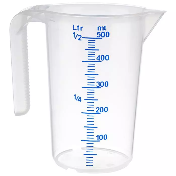 APS 30061, STACKABLE Polypropylene Measuring Jug 0.5 Litre, Transparent, image 1, gallery thumbnail