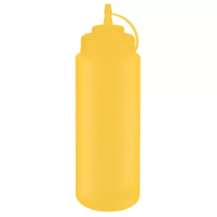 APS 93260, Polyethylene Squeeze Bottle, Ø 8cm, 1025ml, Yellow, image 1, gallery thumbnail