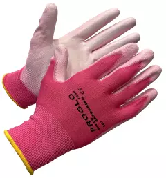  1090, PROGLO PU-Coated Pink Nylon Glove