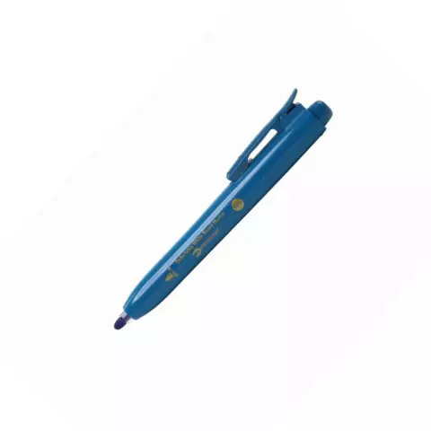 Detectamet Whiteboard Retractable Marker, Bullet Tip, Blue Ink