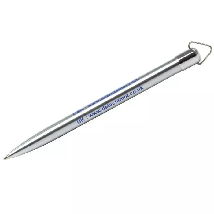 Detectamet 610-I02-DA04, Stainless Steel Stick Pen with Lenyad Loop, Black Ink, image 1, gallery thumbnail