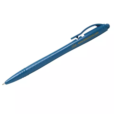 Detectamet Economy Retractable Pen with Clip, Blue Ink