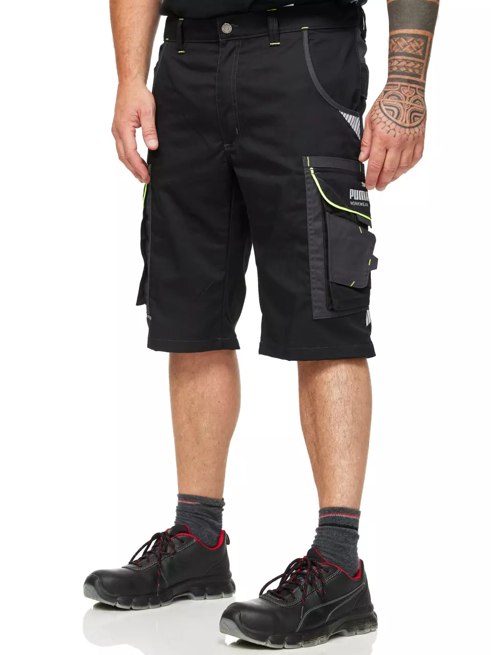PUMA WORKWEAR 30-1512NEON, PRECISION X työshortsit, image 5, gallery thumbnail