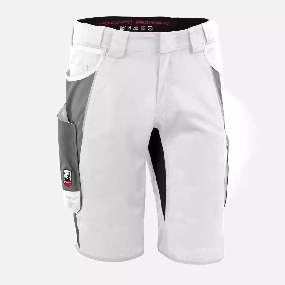 Grizzlyskin GIM3604, IRON Shorts White/Grey, image 1, gallery thumbnail