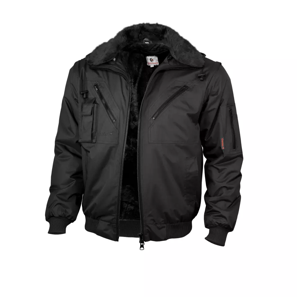 Qualitex NM-70002-3600, Waterproof Pilot Jacket Black, image 1, gallery thumbnail