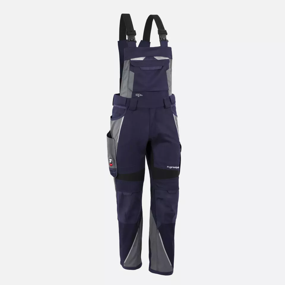 Grizzlyskin GIM3706, IRON Bib and Brace Navy/Grey, image 1, gallery thumbnail