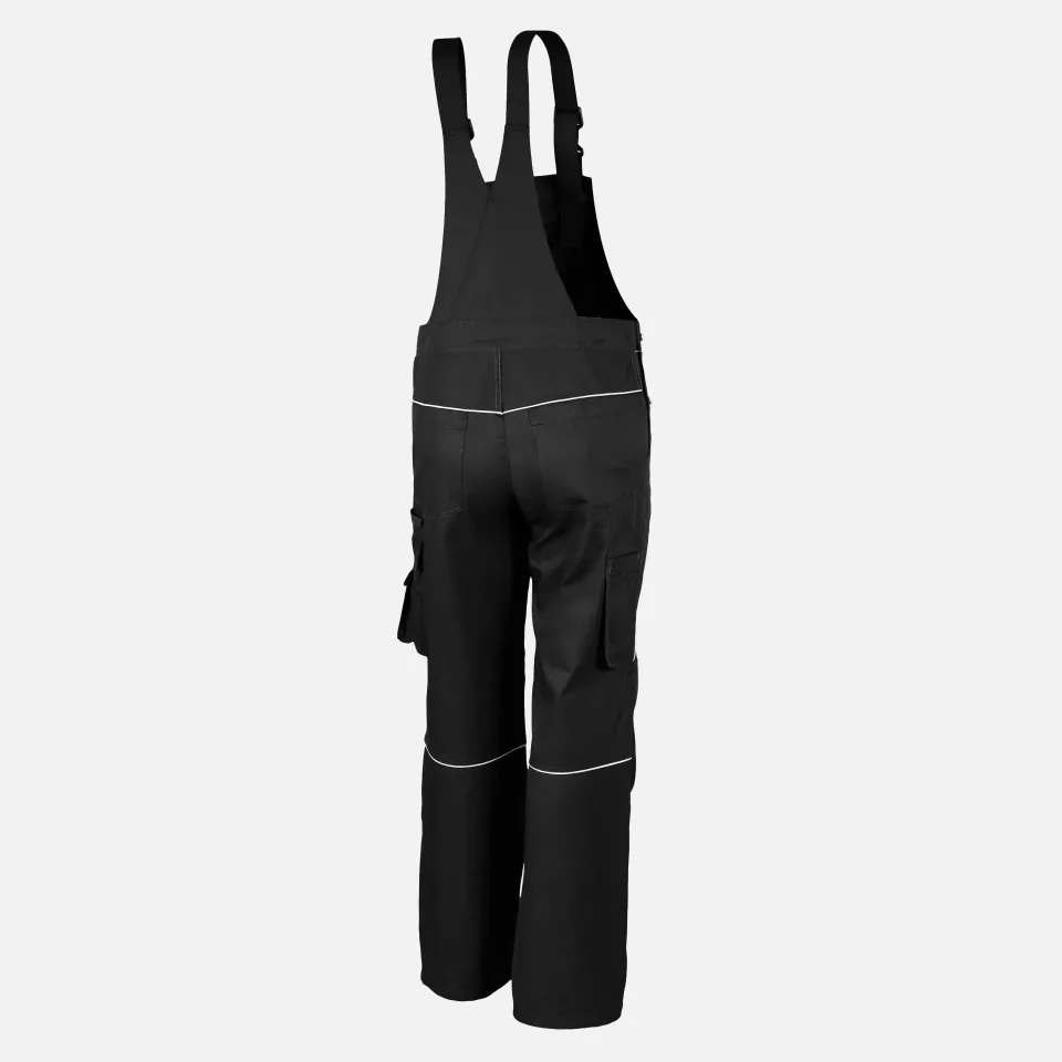 Qualitex NM-41006-3600, PRO Black Bib and Brace, image 2, gallery thumbnail