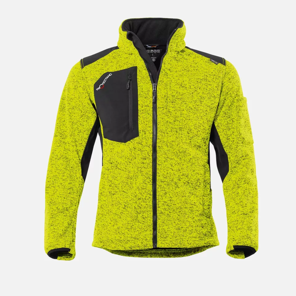 Qualitex NM-65013-1100, Knit Fleece Jacket Kiwi/Melange, image 1, gallery thumbnail