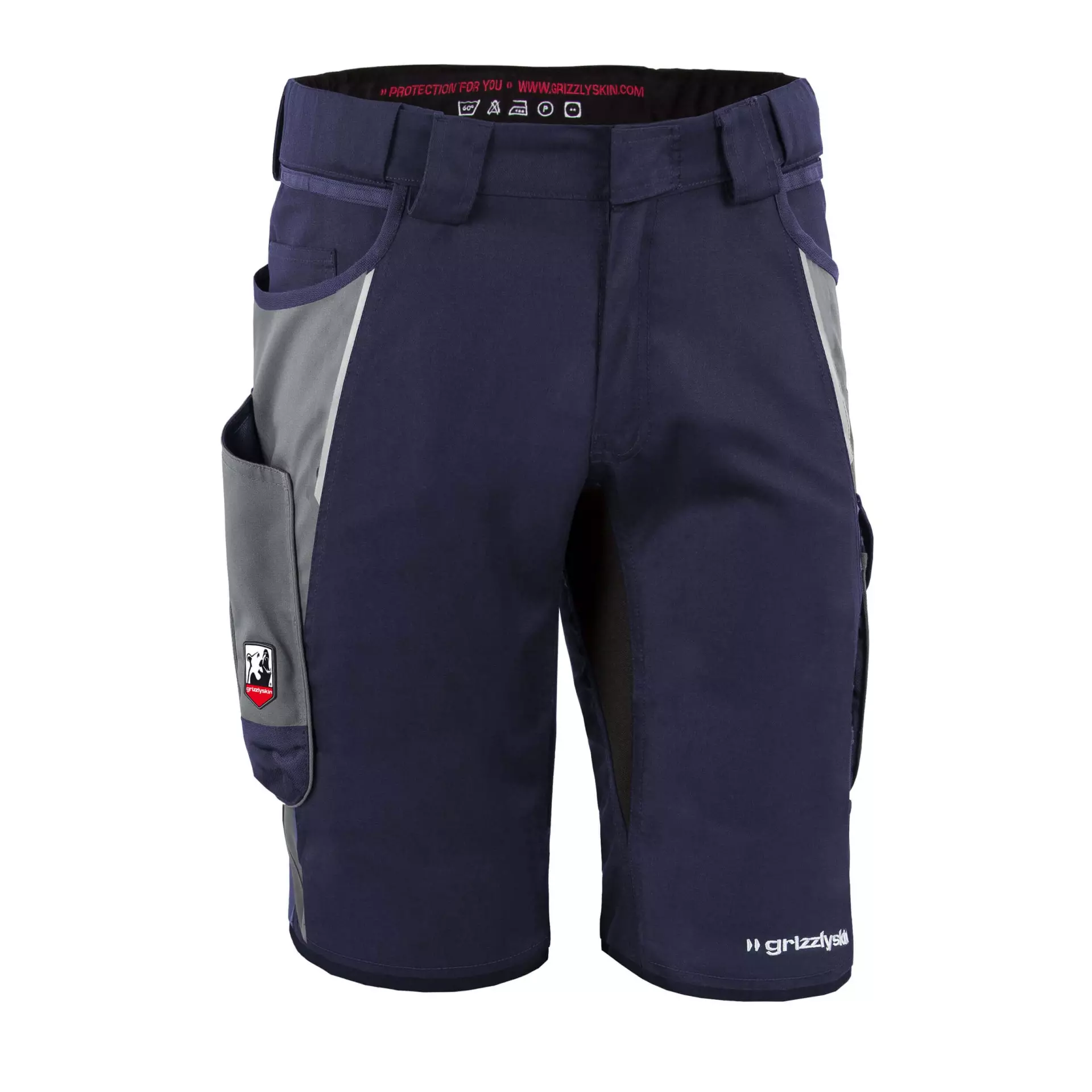 Grizzlyskin GIM3606, IRON Shorts Navy/Grey