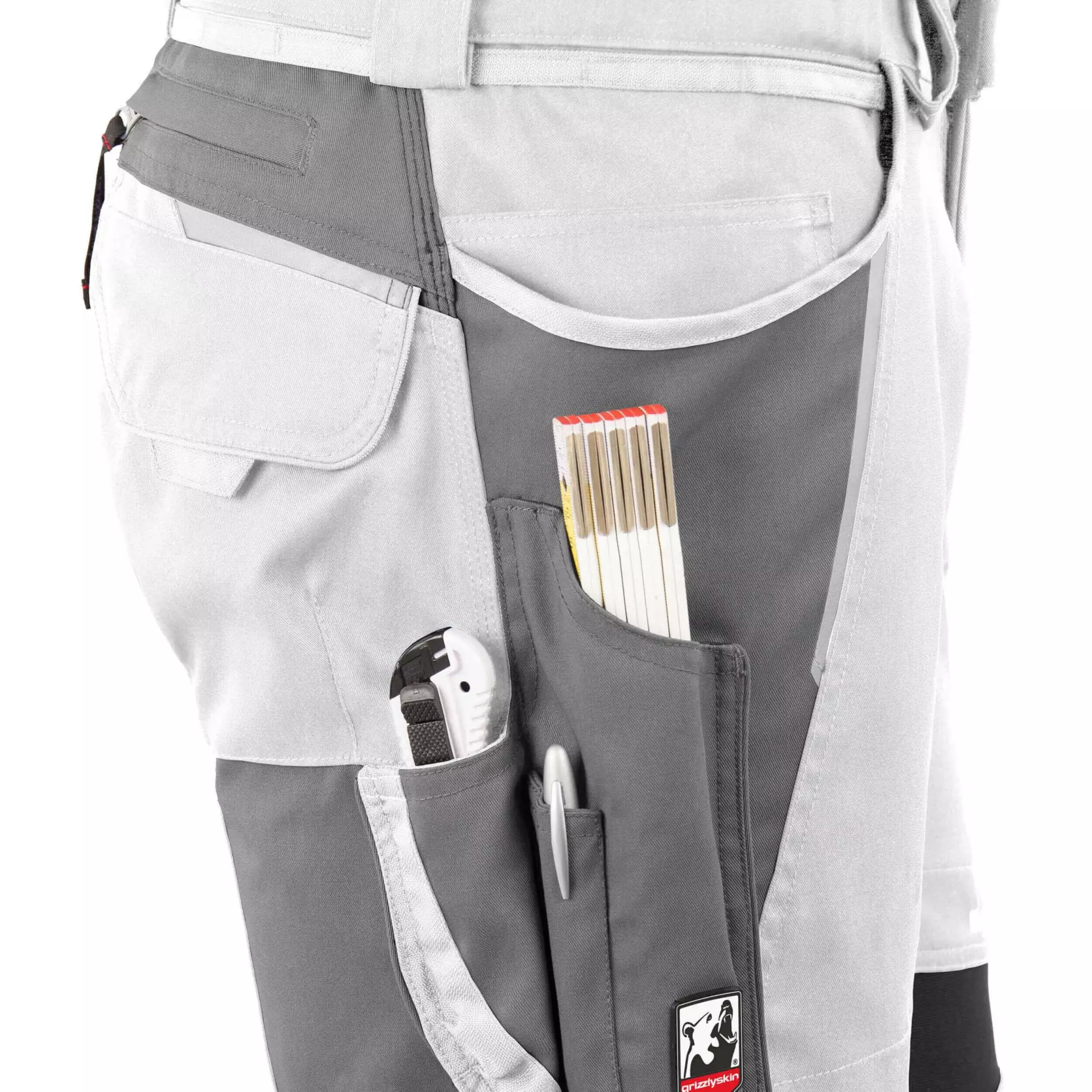 Grizzlyskin GIM3604, IRON Shorts White/Grey, image 4