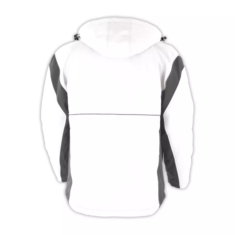Qualitex NM-67006-3032, PRO Softshelljacke weiß/grau, image 2, gallery thumbnail