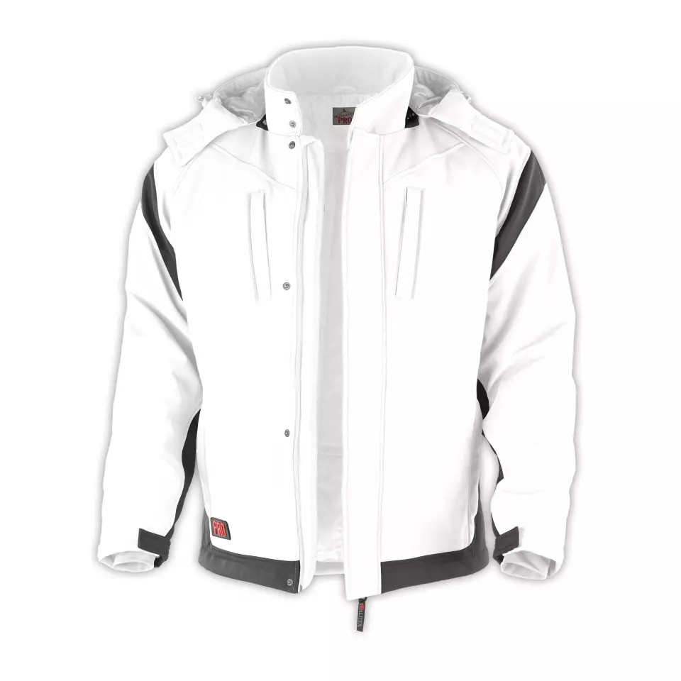 Qualitex NM-67006-3032, PRO Softshelljacke weiß/grau, image 1, gallery thumbnail