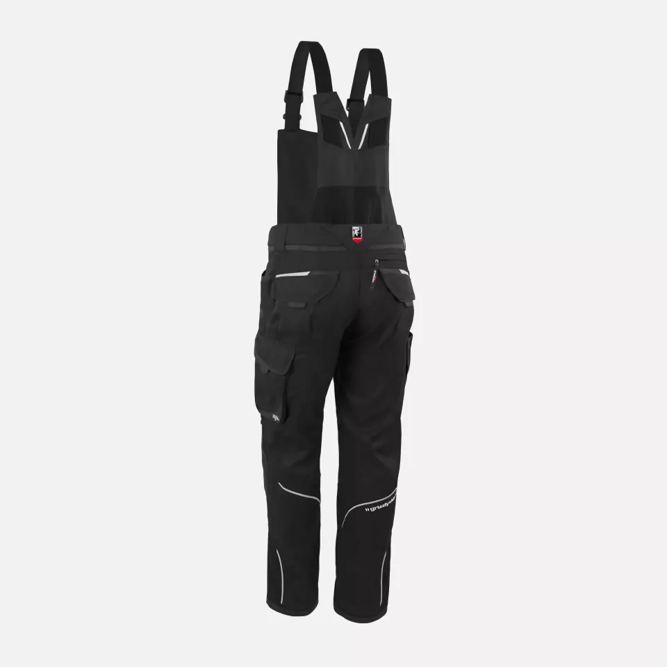 Grizzlyskin GIM3705, IRON Black Bib and Brace, image 2, gallery thumbnail