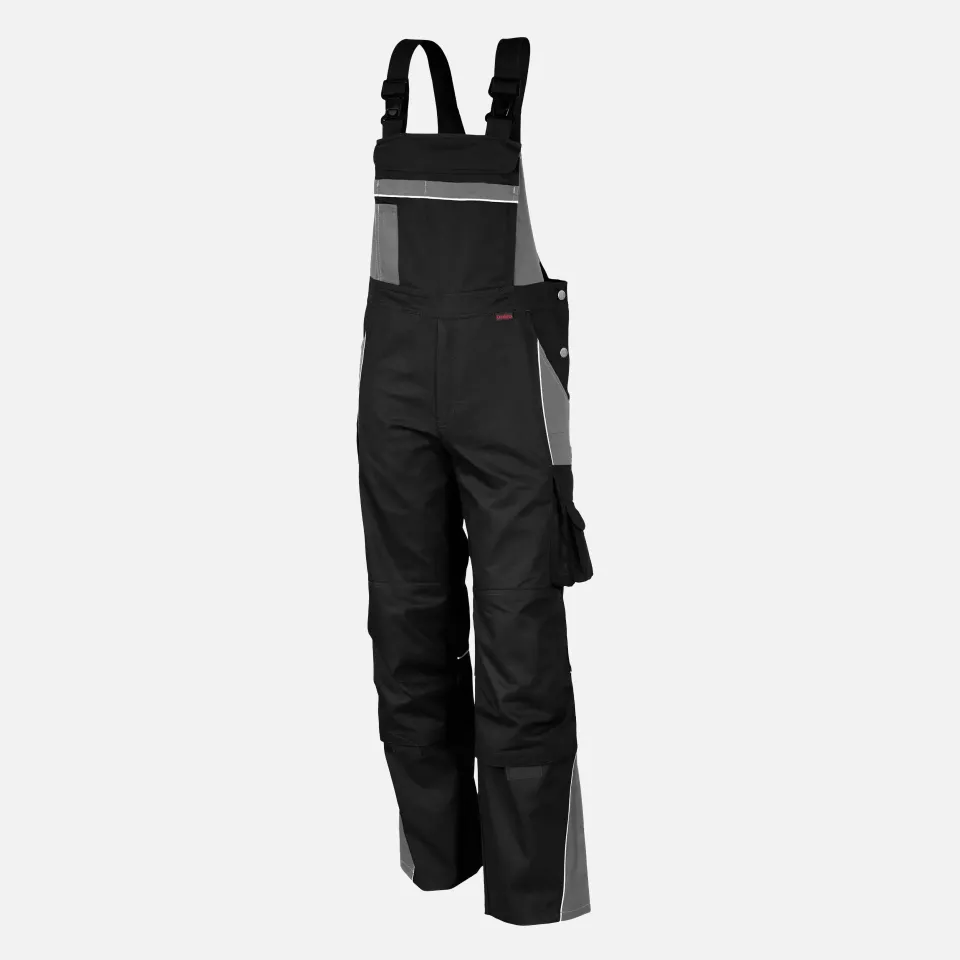 Qualitex NM-41006-3632, PRO Bib and Brace Black/Grey, image 1, gallery thumbnail