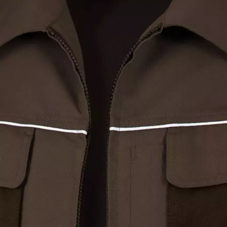 **Reißverschluss** bietet leichtgängiges, einfaches Verschließen für ganztägigen Tragekomfort.