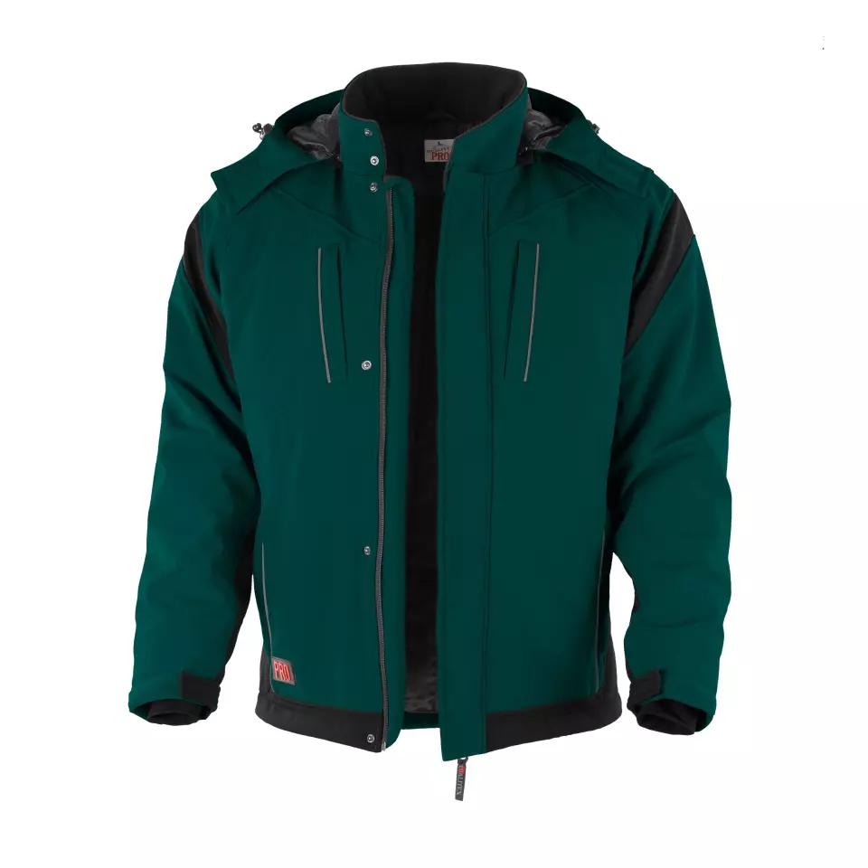 Qualitex NM-67006-1336, PRO Softshelljacke grün/schwarz