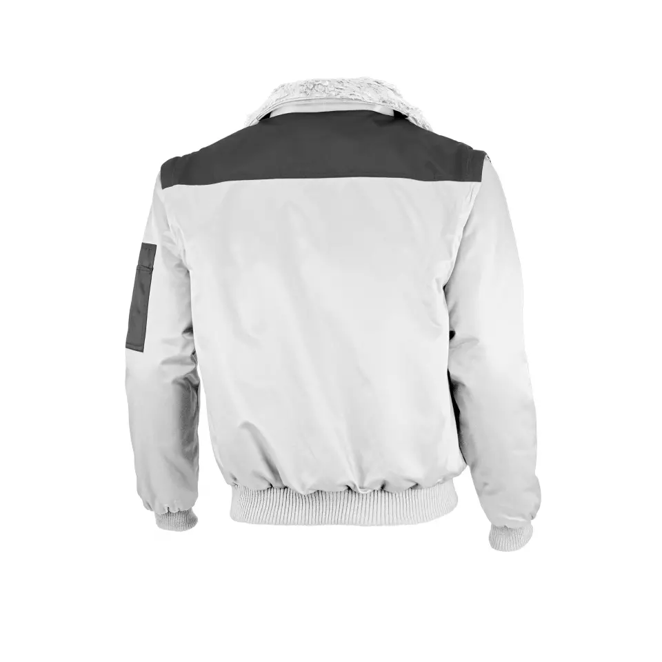 Qualitex NM-70001-3032, Two-Tone Pilot Jacket White/Grey, image 2, gallery thumbnail